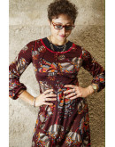 Vintage 70's printed dress S