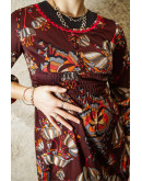 Vintage 70's printed dress S