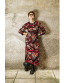 Vintage 70's printed dress S