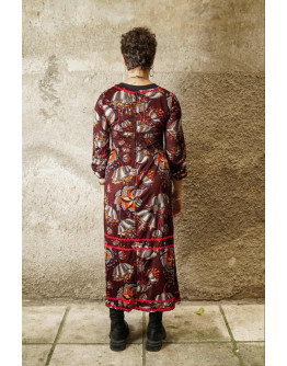 Vintage 70's printed dress S