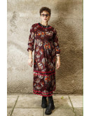 Vintage 70's printed dress S