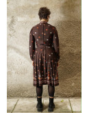 Vintage 80's printed dress midi S