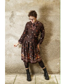 Vintage 80's printed dress midi S