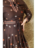 Vintage 80's printed dress midi S