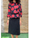 Vintage printed dress midi XL