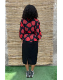 Vintage printed dress midi XL