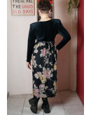 Vintage φόρεμα με βελούδινες λεπτομέρειες M-L