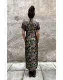 Vintage μεταξωτό Qipao φόρεμα L