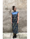 Vintage μεταξωτό Qipao φόρεμα S