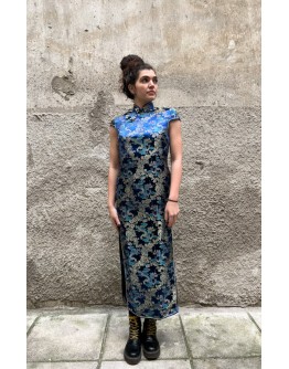 Vintage μεταξωτό Qipao φόρεμα S