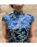 Vintage μεταξωτό Qipao φόρεμα S