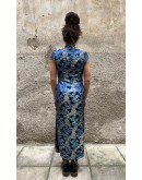 Vintage μεταξωτό Qipao φόρεμα S