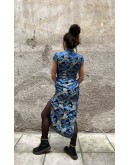 Vintage μεταξωτό Qipao φόρεμα S