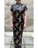 Vintage μεταξωτό Qipao φόρεμα M