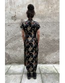 Vintage μεταξωτό Qipao φόρεμα M