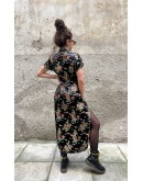 Vintage μεταξωτό Qipao φόρεμα M