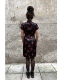 Vintage μεταξωτό Qipao φόρεμα S