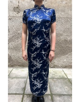 Vintage μεταξωτό Qipao φόρεμα M