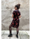 Vintage μεταξωτό Qipao φόρεμα M-L