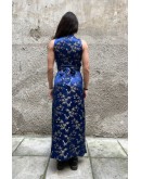 Vintage μεταξωτό Qipao φόρεμα S