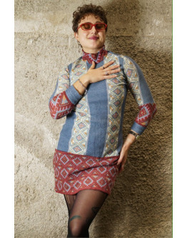 Vintage printed dress S