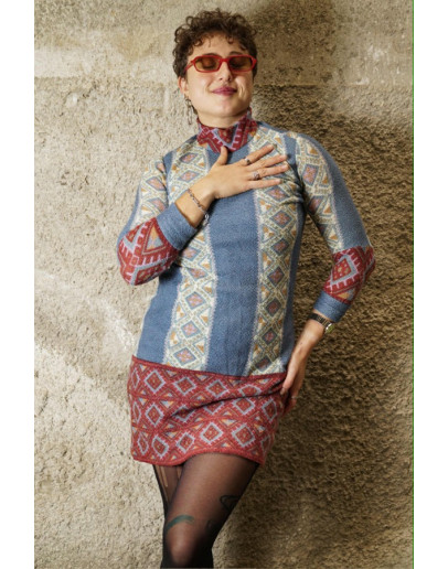 Vintage εμπριμέ φόρεμα S