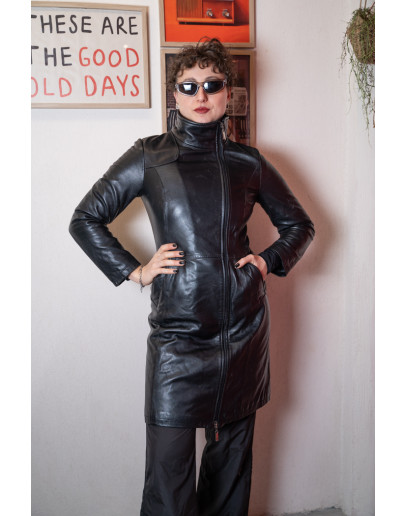 Vintage leather dress S