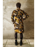 Vintage 80's printed dress midi M-L