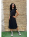 Vintage μαύρο φόρεμα Pierre Cardin midi XS
