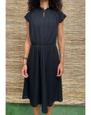 Vintage μαύρο φόρεμα Pierre Cardin midi XS