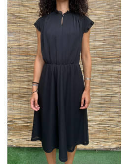 Vintage Pierre Cardin black dress midi XS