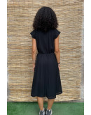 Vintage μαύρο φόρεμα Pierre Cardin midi XS