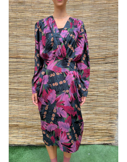 Vintage midi floral dress L
