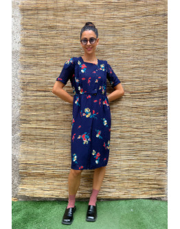 Vintage midi floral dress L