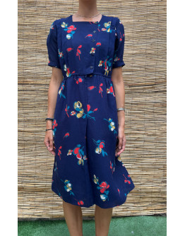 Vintage midi floral dress L