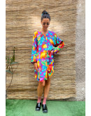 Vintage εμπριμέ φόρεμα mini XXL