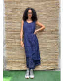 Vintage maxi dress with embroidery XL