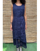 Vintage maxi dress with embroidery XL