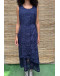 Vintage maxi dress with embroidery XL
