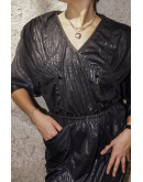Vintage 80's μαύρο φόρεμα midi M