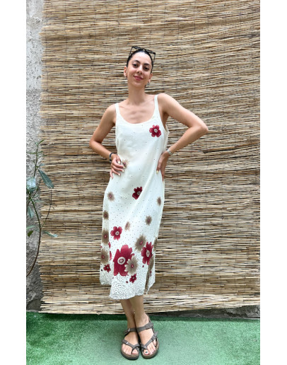 Vintage midi floral dress M