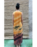 Vintage εμπριμέ φόρεμα maxi L