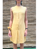 Vintage linen mini dress S
