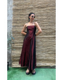 Vintage μεταλλικό φόρεμα maxi S