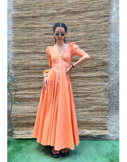 Vintage 70s maxi φόρεμα S