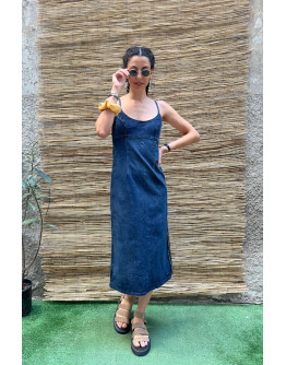 Vintage denim φόρεμα midi S-M