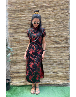 Vintage silk Qipao dress M