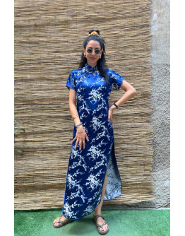 Vintage silk Qipao dress M