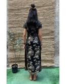 Vintage μεταξωτό Qipao φόρεμα S