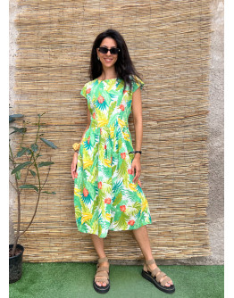 Vintage midi floral dress M